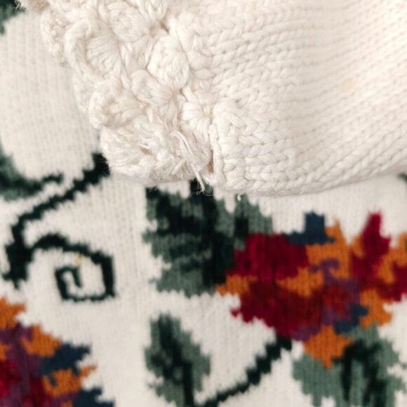 Vintage Nuggets Sweater Womens Size Medium Floral Flowers Shoulder Pads - Picture 4 of 8